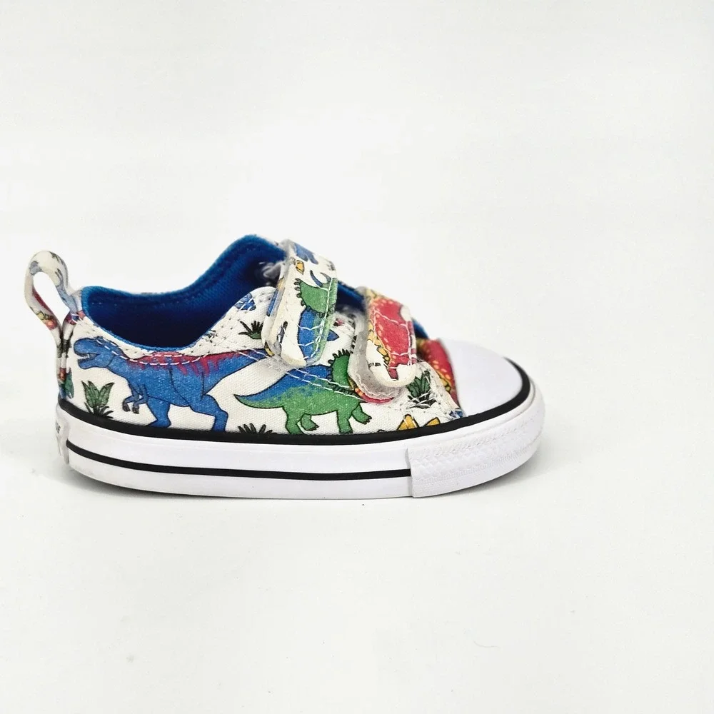 Converse Chuck Taylor All Star 2V Dino's Beach Party Kids Shoes Size 5 Infant